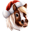 horse christmas sweet kids cute