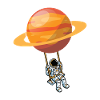Astronaute Swing Planet Space