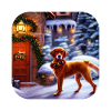 Christmas motif dog