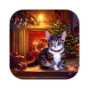 Christmas motif cute cat