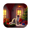 Mignon chat de Noël