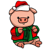 Pig with Christmas Sweater