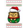 Hedgehog Merry Christmas