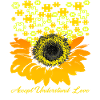 accept understand love sunflower autism