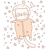 Chaton mignon en tenue spatiale