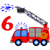 Fire engine 6 birthday children