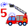 Fire engine 5 birthday children