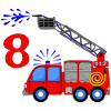 Fire engine 8 birthday children