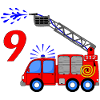 Fire engine 9 birthday children