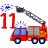 Fire engine 11 birthday children