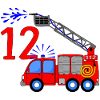 Fire engine 12 birthday children