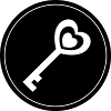 Key heart wedding circle
