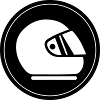 Racing driver helm racing circle