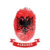 Drapeau ADN albanais dactyloscopique