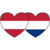 Austria Holland Flag Heart