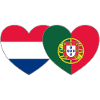 Holland Portugal Flag Heart