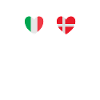 Italie et Danemark Drapeaux danois