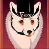 Arctic fox with bowler