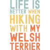 Welsh-Terrier Hiking dog retro