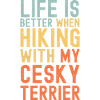 Cesky-Terrier Hiking dog retro
