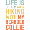 Bearded-Collie Hiking dog retro