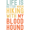 Bloodhound Hiking dog retro