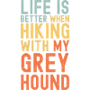 Greyhound Hiking dog retro