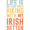Irish Setter Hiking dog retro