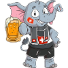 Schweizer Fan Elefant