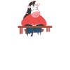 Zebra School Learn Nerd Child