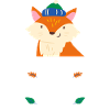 Waldtier Fuchs Laub Kinder