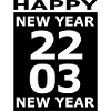 Happy New Year 2023 (B&W)