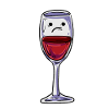 Glas Rotwein Wein