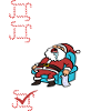 Noël fatigué Drôle ou gentil