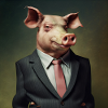Pig in suit, boss, boss