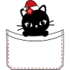 pocket sewing red christmas