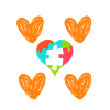 Autism Awareness Hearts - Awareness T-Shirt