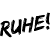 "Silence!" - Black brush writing