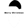 Black Merry Christmas motif