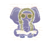 Elephant sunglasses with scarf