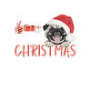 Mops Frohe Weihnachten