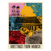 Munich Germany City Skyline Stamp