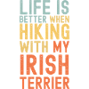 Irish Terrier Hiking dog retro