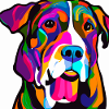Dogs, digital painting, pop art