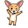Chiweenie Dog Emoticon