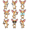 Chiweenie Dog Emoticon