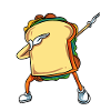 Dabbing Sandwich Food