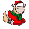 Sheep in Christmas costume