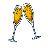 New Year's Glasses Sparkling Wine