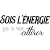 sois l'énergie que tu veux attirer